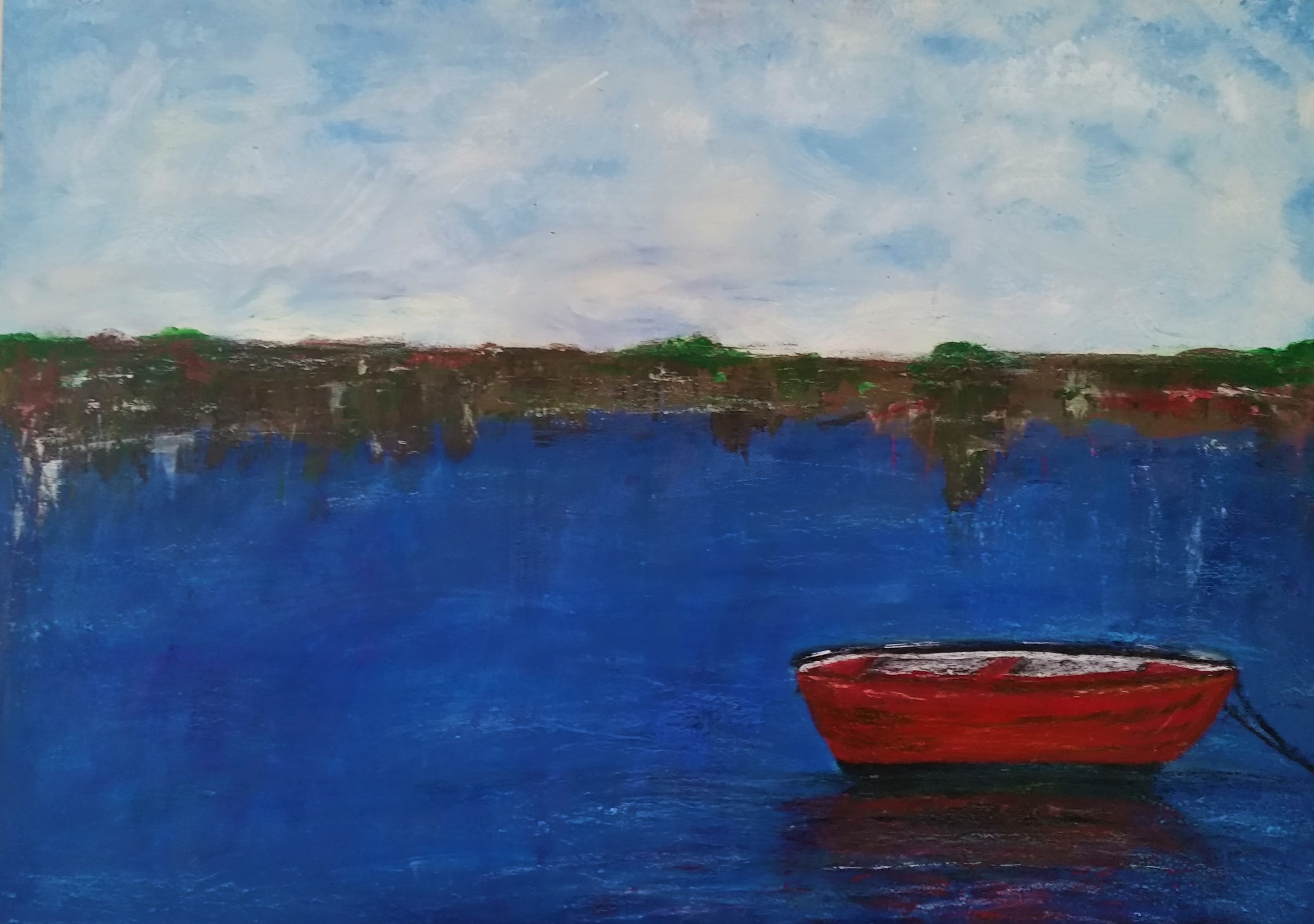 An der Elbe - 20x40cm